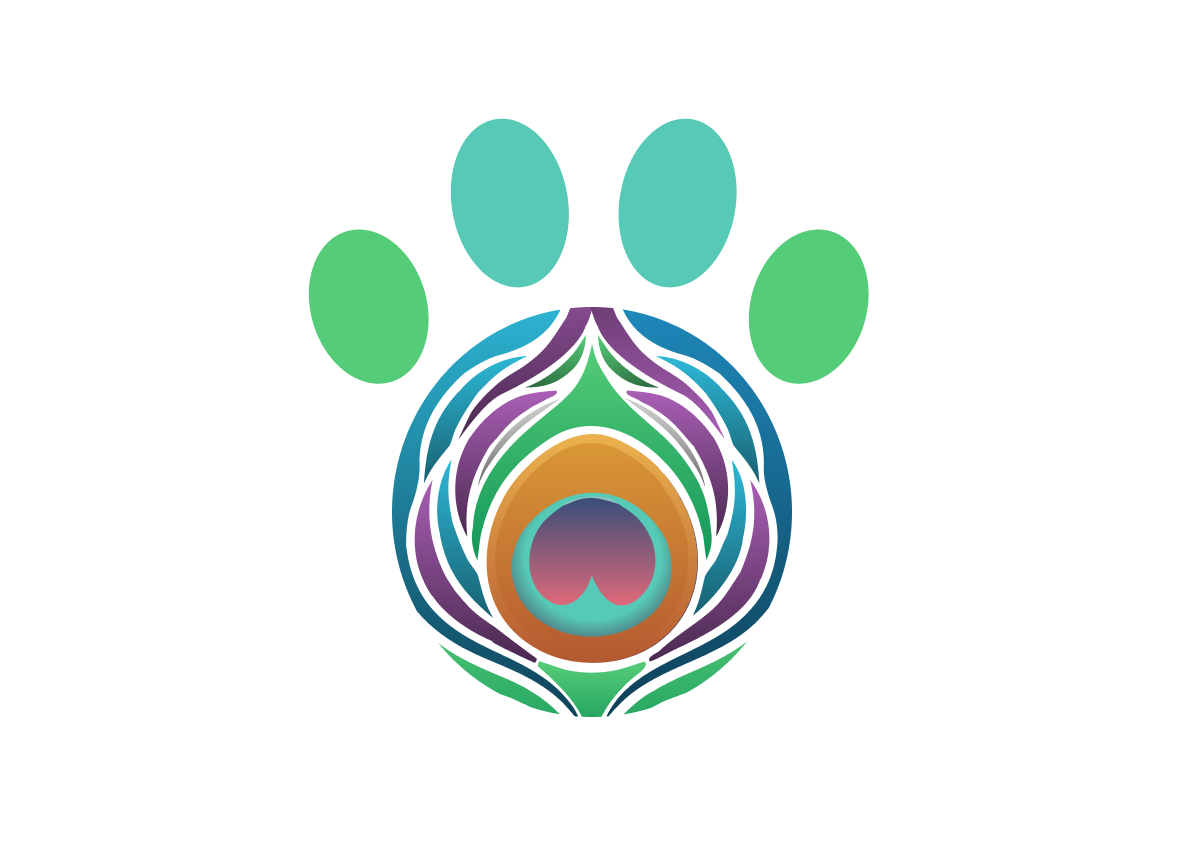 Exotic Feathers and Paws logo.